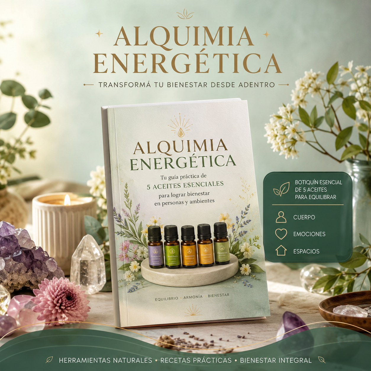 ALQUIMIA AROMÁTICA: Guía práctica y energética de los aceites esenciales, para tu cuerpo y espacios